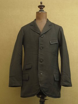 cir. early 20th c. black wool sack coat - フレンチ・ヴィンテージ