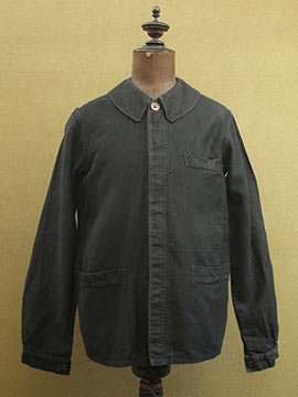 cir.1930's black linen twill work jacket