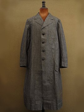 cir.1930-1940's herinngbone linen  cotton atelier coat