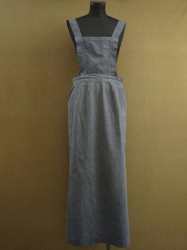 1920-1930's indigo striped apron