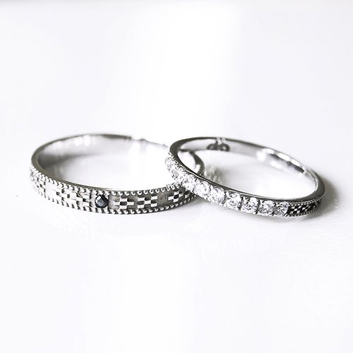 沖縄ミンサー柄結婚指輪10ピースダイヤモンド8