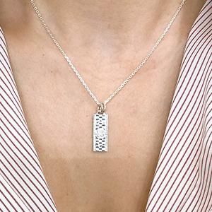 ミンサー柄むすび入りペンダントネックレス ペア シルバー ミンサー柄むすび入りペンダントネックレス ペア シルバー
