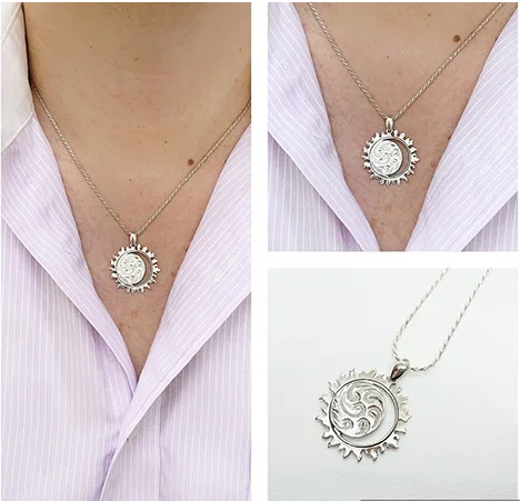 太陽と月ネックレス Large シルバー 太陽と月ネックレス Large シルバー