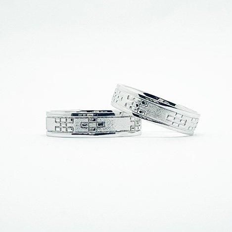 ミンサー柄指輪 ミンサーリング シルバーウッド – 海想