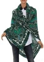 NEW ETRO MILANO LUXURY WOOL SILK MULTICOLOR PAISLEY PRINT LOGO SCARF WARP SHAWL