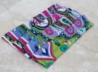 $340 Etro Milano Italy Long Scarf Paisley Blue Green Pink Purple White Modal 