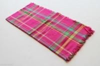 $770 Etro Milano Shawl Wrap Scarf Made in Italy Large Square Plaid Cashmere Pink