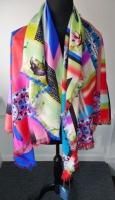 Etro NWT Colorful Large Square 100% Silk Scarf Wrap Shawl Pareo Retail $575.
