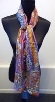 Etro NWT Colorful Oblong Paisley Print 100% Silk Scarf Wrap Shawl Retail $475.