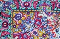 $360 Etro Milano Italy Silk Scarf Square Paisley Teal Blue Red Yellow Floral