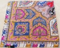 $360 Etro Milano Italy Silk Scarf Square Blue Gold Red Black Floral Italian