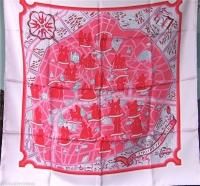 Auth. Hermes Silk Scarf 