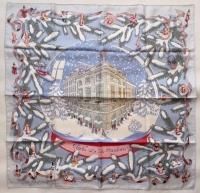 HERMES 90CM SILK SCARF Noel Au 24 Faubourg CHRISTMAS THEME Unworn W/Box