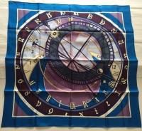 Authentic Hermes 100% Silk Scarf CARRE 90 cm Twill Mecanique Du Temps $435 NWT 