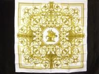 100% Auth Hermes Scarf Silk 90x90 LES TUILERIES Brand-New D310