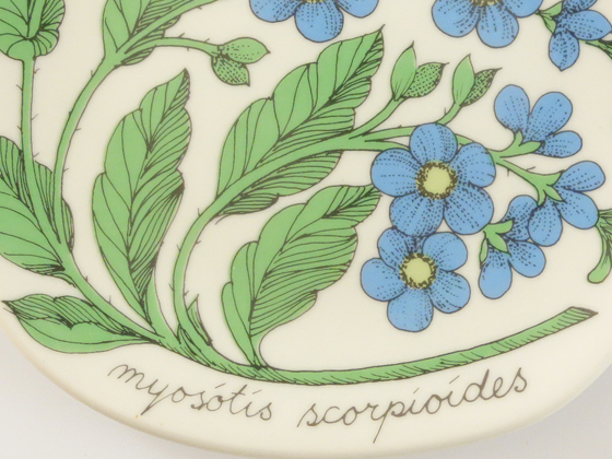 アラビア Esteri Tomula ボタニカシリーズ 「ワスレナグサ」プレート ARABIA/アラビア Botanica/ボタニカ myosotis scorpioides