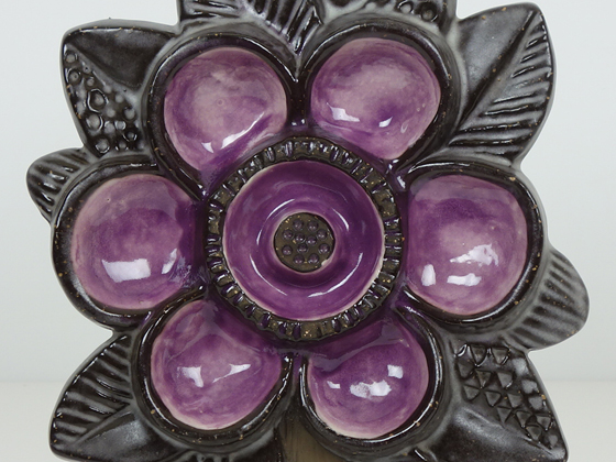 Upsala Ekeby/ウプサラエクビー Blommaブロンマ 花の陶板 紫-