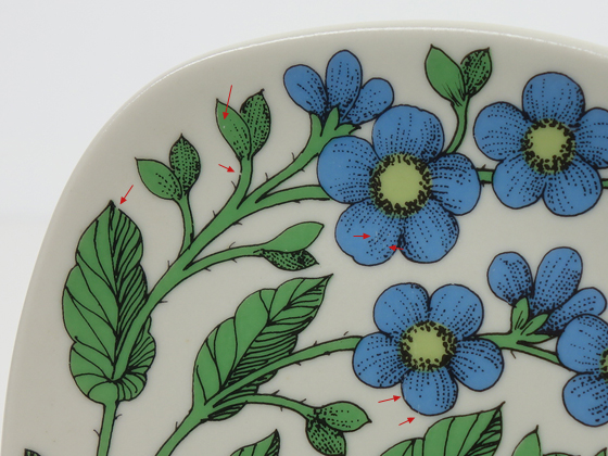 【vintage】ARABIA Botanicaワスレナグサ ARABIA/アラビア Botanica/ボタニカ myosotis scorpioides