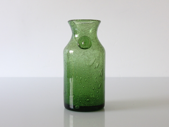 Erik Hoglund Pitcher/ Green Glass / Kosta Boda / Sweden / 1950s