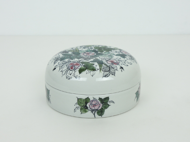 かつさん　アラビア帝国　アブー・ヤアクーブ・ユースフ２世 ARABIA/アラビア Ruusu/ルース 蓋付きボックスφ13cm ピンク 001