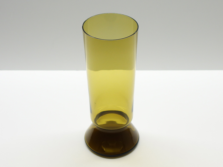 イッタラ【ヌータヤルヴィ】VASE　ヴィンテージ品 NUUTAJARVI/ヌータヤルヴィ VASE 1428 H22.5cm アンバー 001|北欧