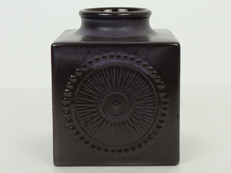 upsala ekeby 花瓶　大小セット　陶器　スウェーデン Upsala Ekeby/ウプサラエクビイ/陶器の花瓶（ブラック＆イエロー
