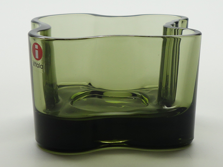 【廃盤品】イッタラ モスグリーン アアルト キャンドルホルダー55mm iittala イッタラ / Alvar Aalto Collection キャンドルホルダー
