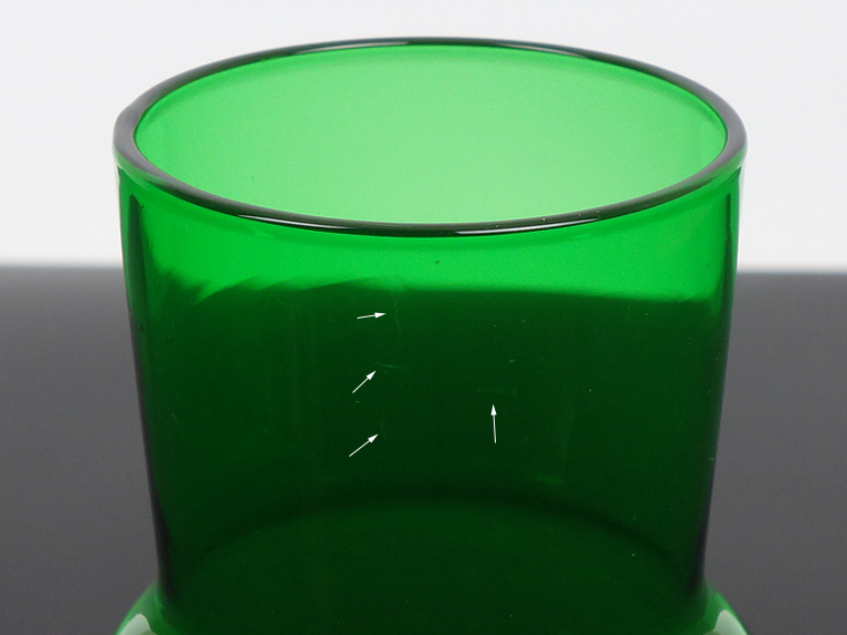 NUUTAJARVI/ヌータヤルヴィ VASE 1487 グリーン 001|北欧ヴィンテージ