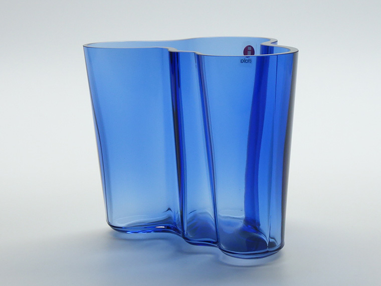 アアルト ベース ウルトラマリンブルー 220mm イッタラ aalto 北欧ビンテージ/iittala/イッタラ/Alvar Aalto/Alvar Aalto