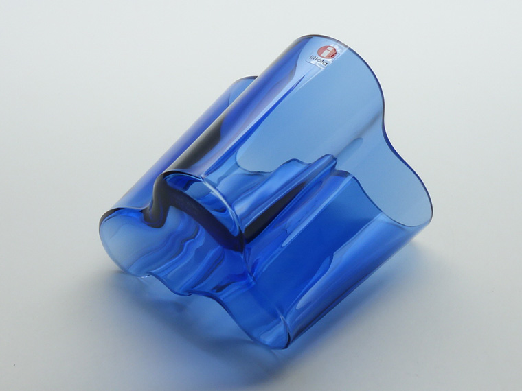 アアルト ベース ウルトラマリンブルー 220mm イッタラ aalto 北欧ビンテージ/iittala/イッタラ/Alvar Aalto/Alvar Aalto