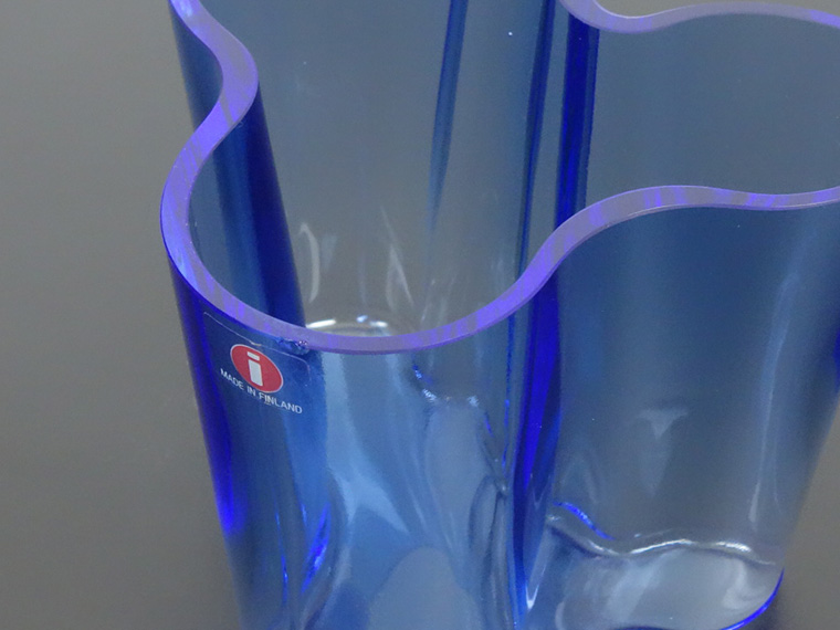 iittala/イッタラ Alvar Aalto ベース H95mm 旧ライトブルー 001