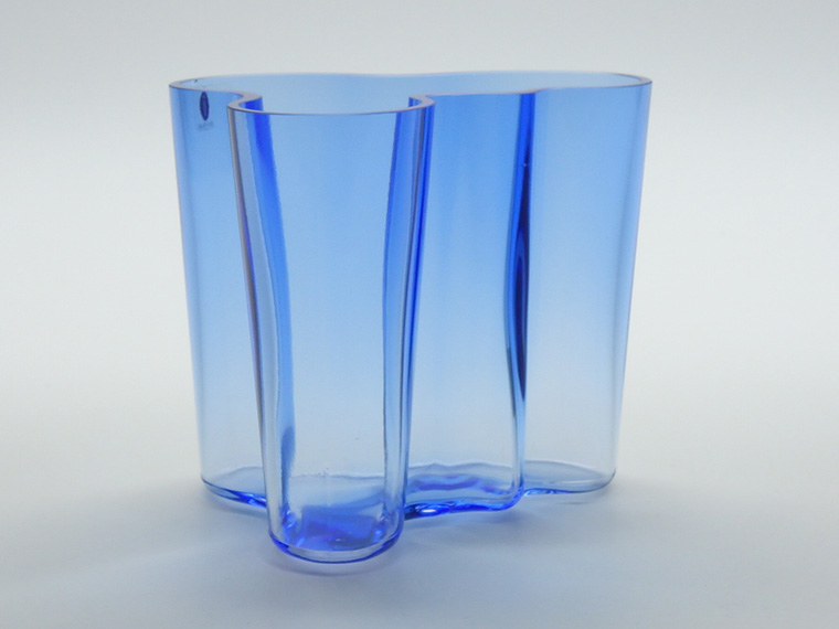 iittala イッタラアアルトベース12㎝高ブルー花瓶