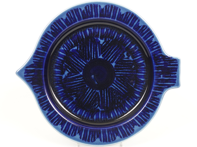 ARABIA gog 手描き フィッシュプレート　ヴィンテージ ARABIA/アラビア GOG フィッシュプレート ブルー 005|北欧ヴィンテージ