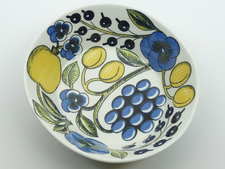 アラビアパラティッシ　オーバルボウル17/ヴィオラのバックスタンプ/ヴィンテージ ARABIA/アラビア Paratiisi/パラティッシ オーバルボウル17cm