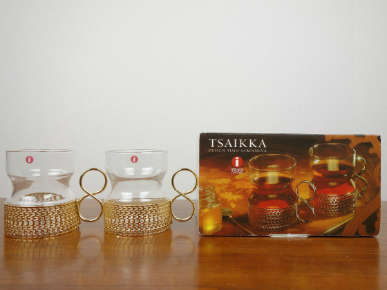 【新品未使用】 iittala Tsaikka 2個セット無鉛ガラスホルダー