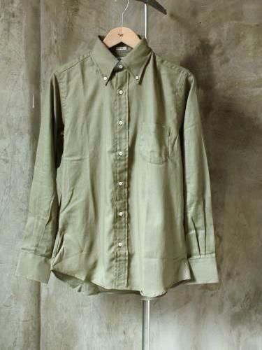 INDIVIDUALIZED SHIRTS HERRINGBONE B.D Standard fit OLIVE mens