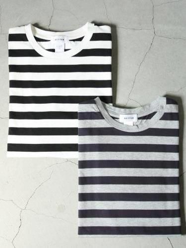 《50%OFF》BETTER ボーダー半袖Tee mens