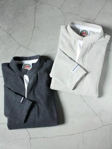 BARBARIAN ヘンリーネックラガーシャツ ソリッド mens