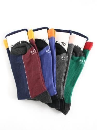 ROTOTO マルチカラー モッチリソックス mens