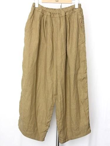 Ordinary fits BALL PANTS linen CAMEL ladies