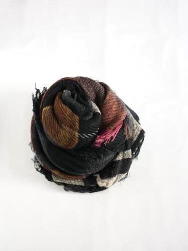 tamaki niime 玉木新雌 roots shawl wool × cotton middle リバーシブル