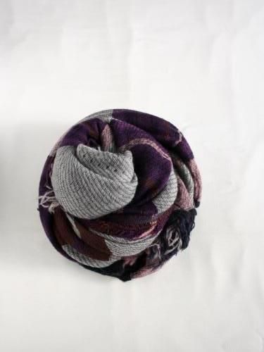 tamaki niime 玉木新雌 roots shawl wool × cotton middle リバーシブル