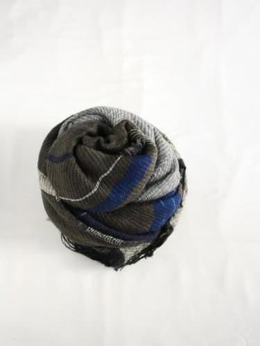 tamaki niime 玉木新雌 roots shawl wool × cotton middle リバーシブル