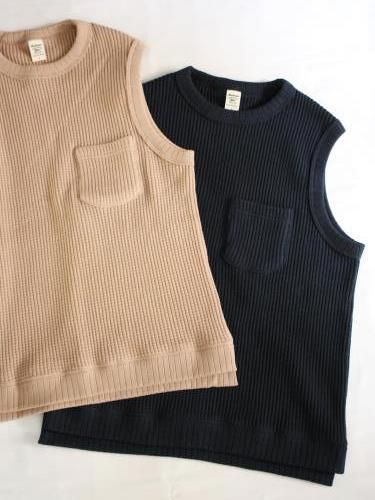 Jackman コットンワッフルベスト unisex