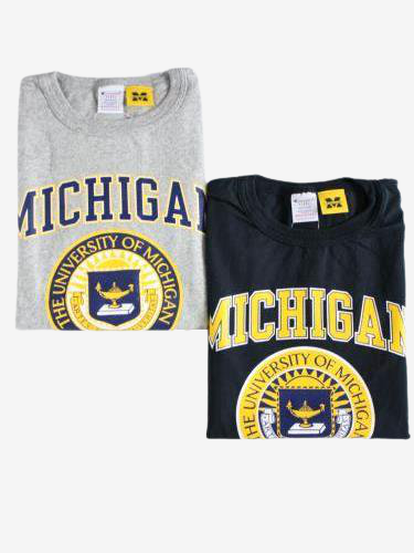 《50% OFF》 Champion カレッジプリントTee T1011 【MICHIGAN】 unisex