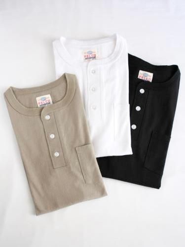 FELCO×Healthknit ヘンリーネックポケTee unisex