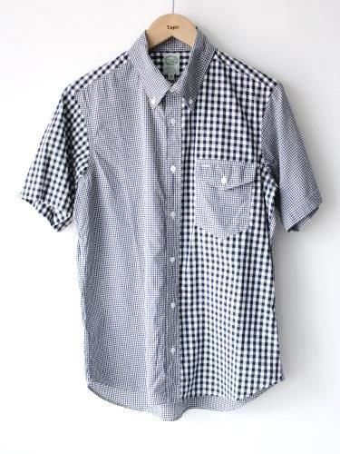 《30% OFF》KEATON CHASE USA クレイジーチェック半袖シャツ mens