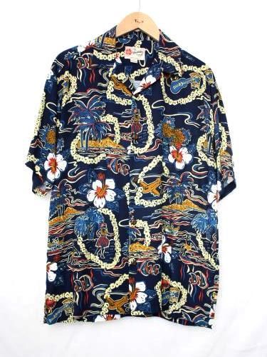 《30% OFF》 Hilo Hattie ハワイアンシャツ NAVY mens