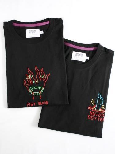 《50% OFF》 THE ART OF SCRIBBLE 刺繍プリントTee unisex