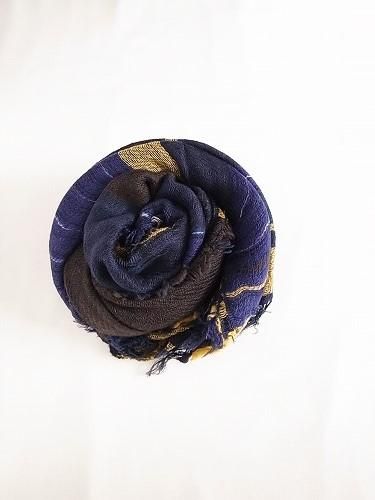 tamaki niime 玉木新雌 roots shawl wool × cotton middle リバーシブル